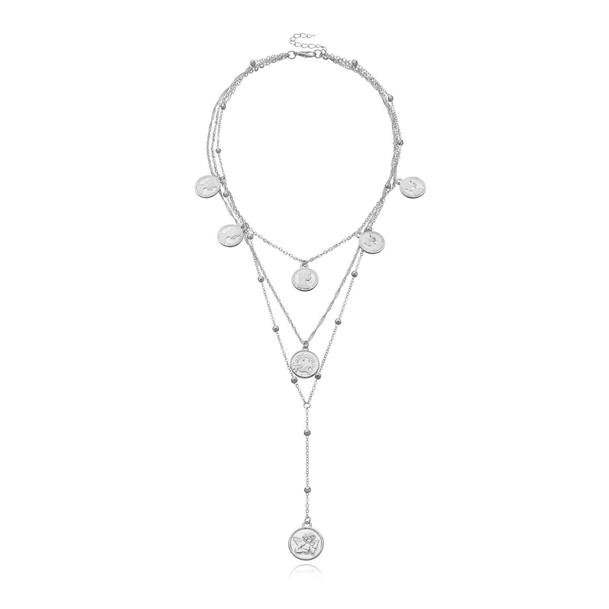 Boho Multi-Layer Coin Beaded Y-Necklace