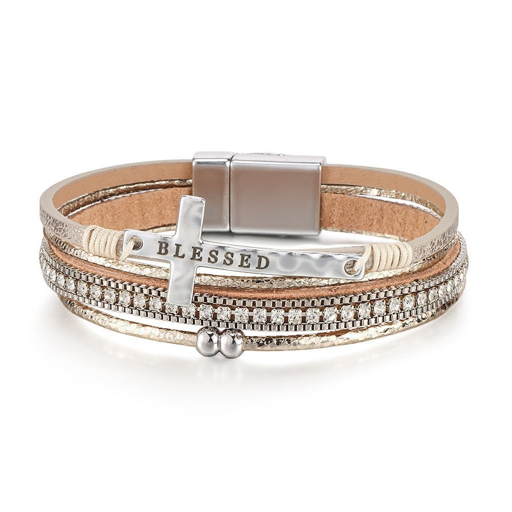Boho Vintage Woven Leather Wrap Bracelet