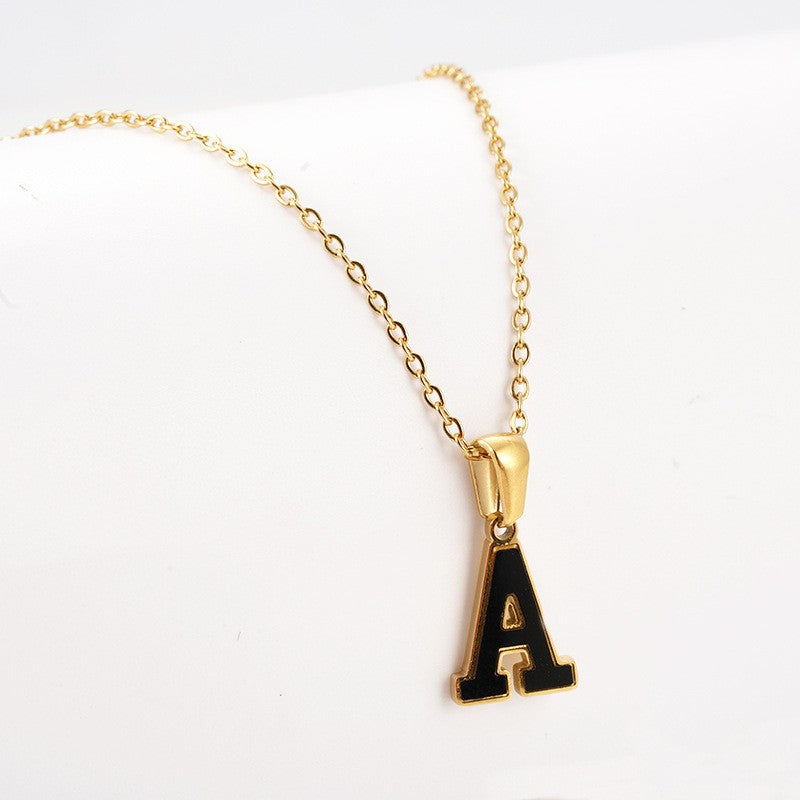 Dainty Pearl Letter Initial Necklace