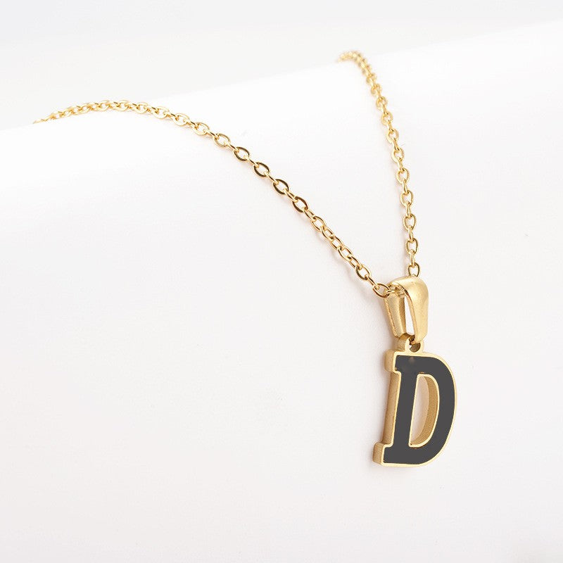 Dainty Pearl Letter Initial Necklace