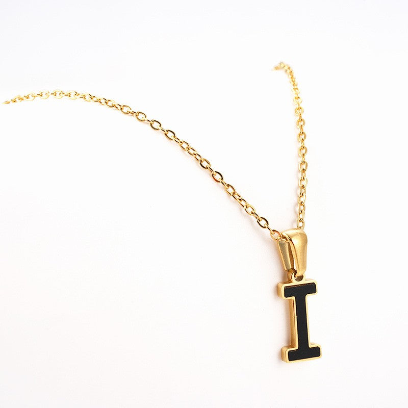 Dainty Pearl Letter Initial Necklace
