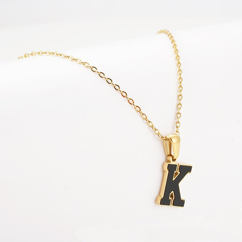 Dainty Pearl Letter Initial Necklace