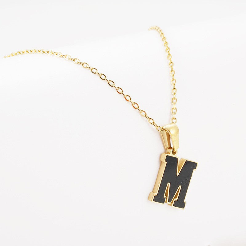 Dainty Pearl Letter Initial Necklace