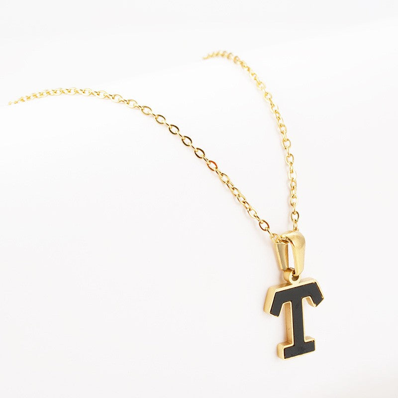 Dainty Pearl Letter Initial Necklace