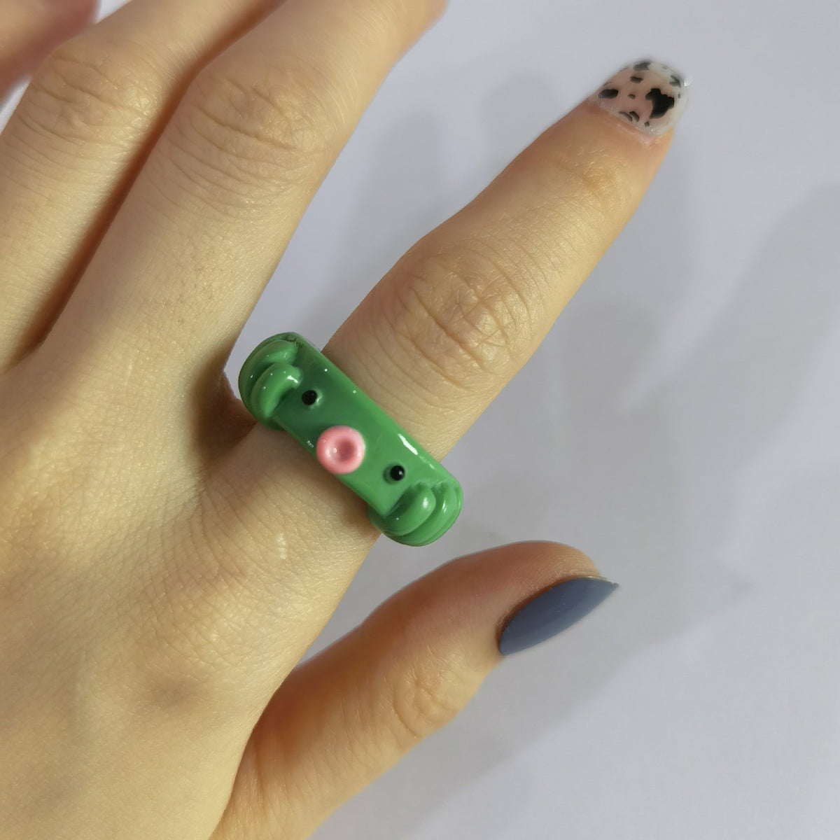 Sweet Pastel Animal Resin Ring Set