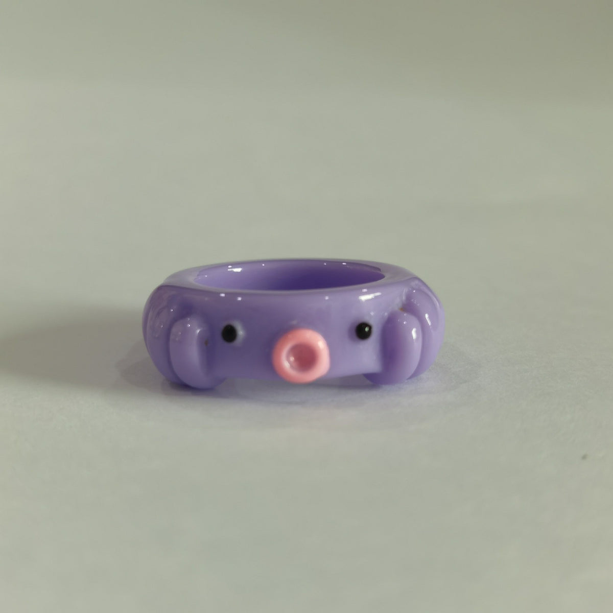Sweet Pastel Animal Resin Ring Set