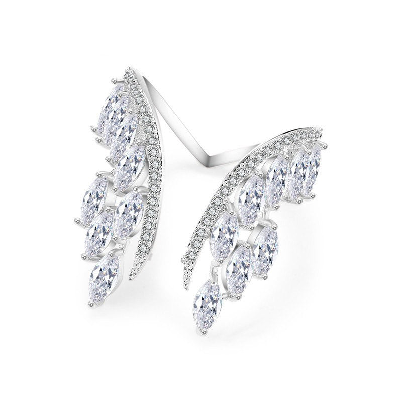 Romantic Marquise Zirconia Wing Ring