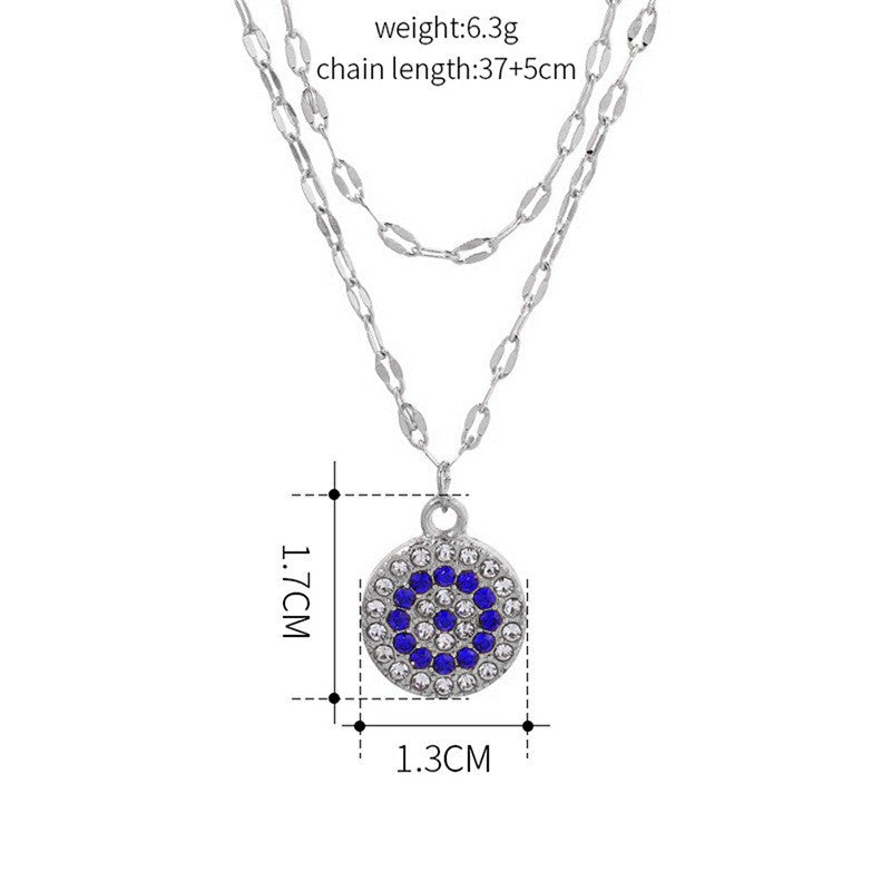 Dainty Layered Heart & Solitaire Necklace
