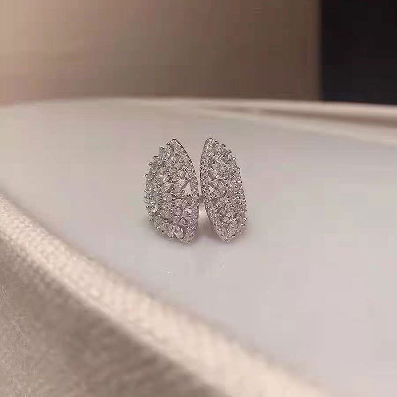 Classy Double Marquise Pave Open Ring