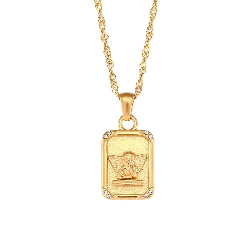 Dainty Angel & Butterfly Layered Necklace