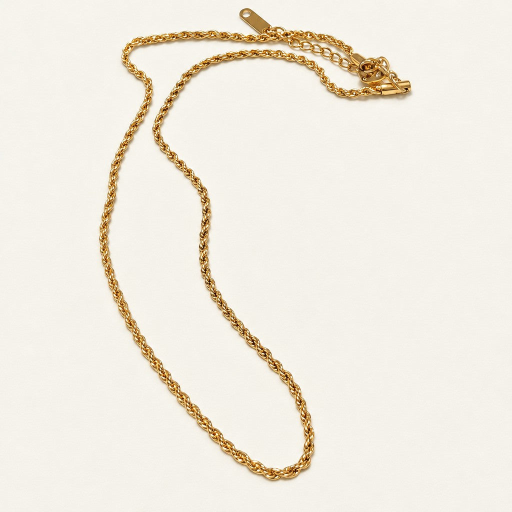 Classy Rhinestone Square Initial Necklace