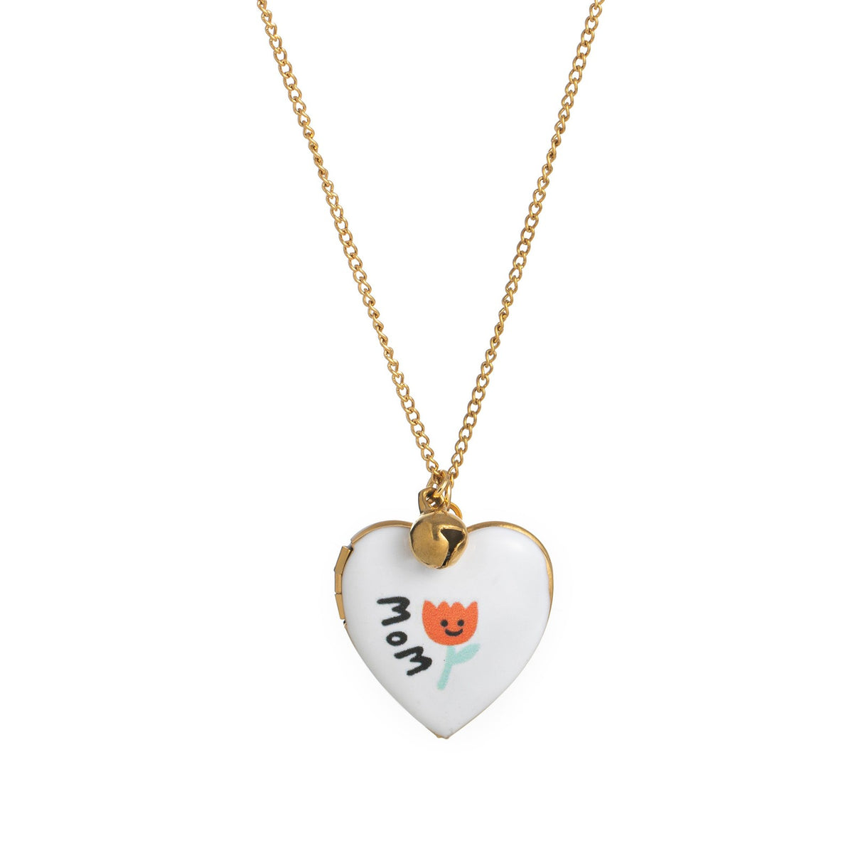 Dainty Mom Heart Charm Necklace