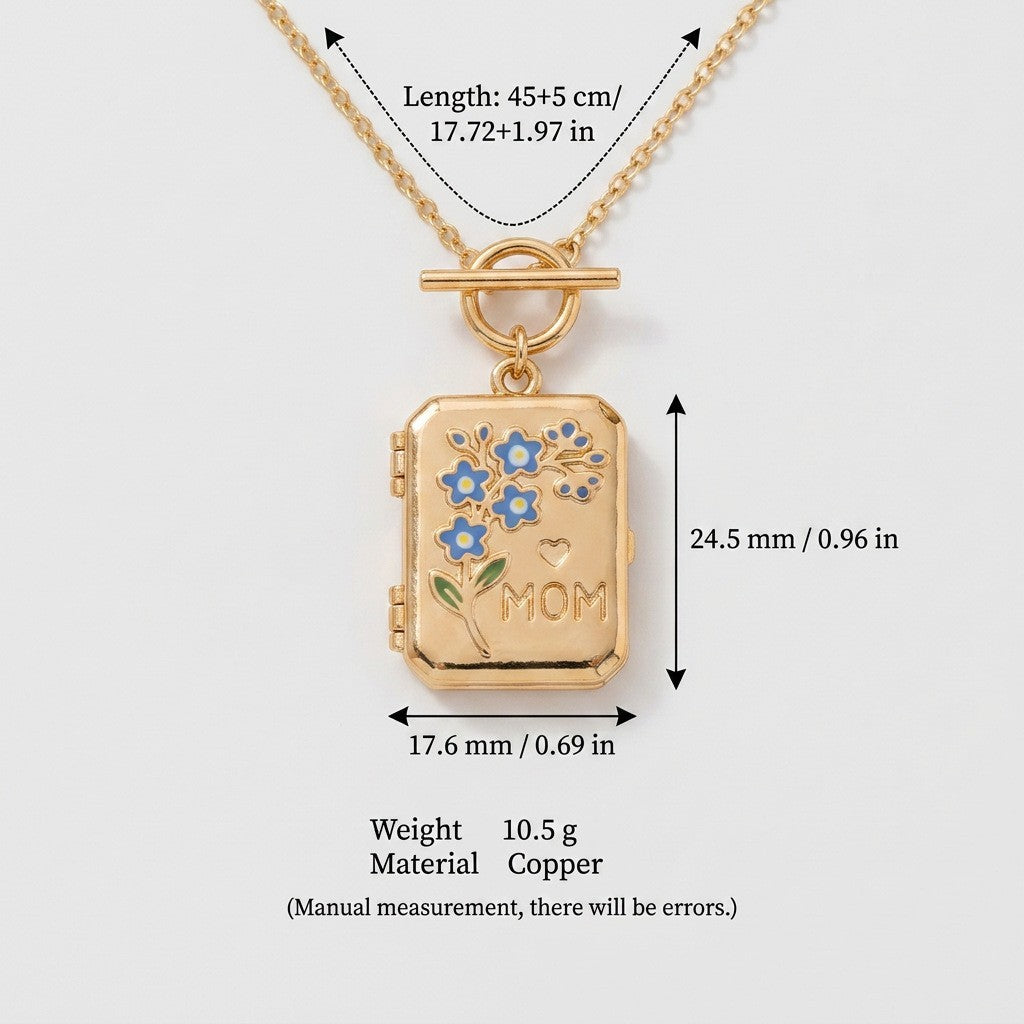 Dainty Mom Heart Charm Necklace