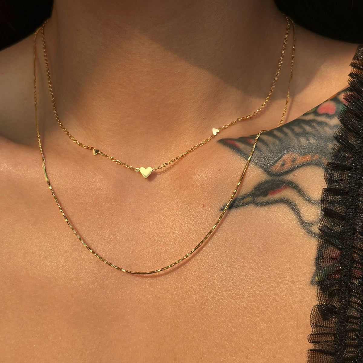 Dainty Layered Twisted Snake Chain Necklace