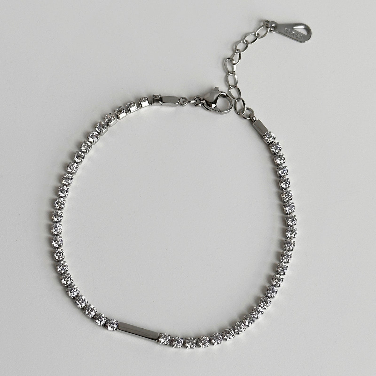 18k Dainty Bar Tennis Anklet