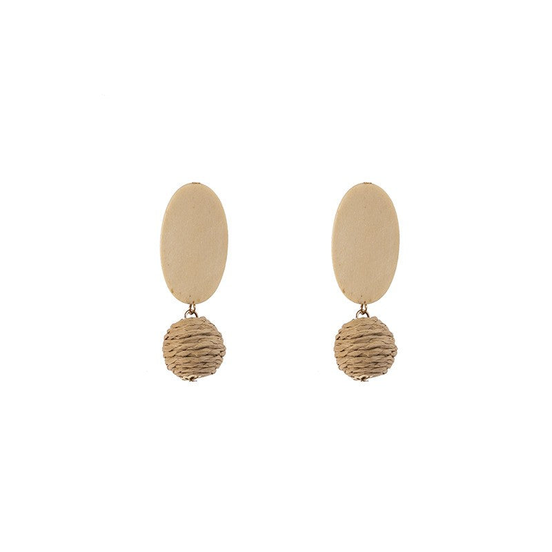 Boho Vintage Mixed Wood Earring Set
