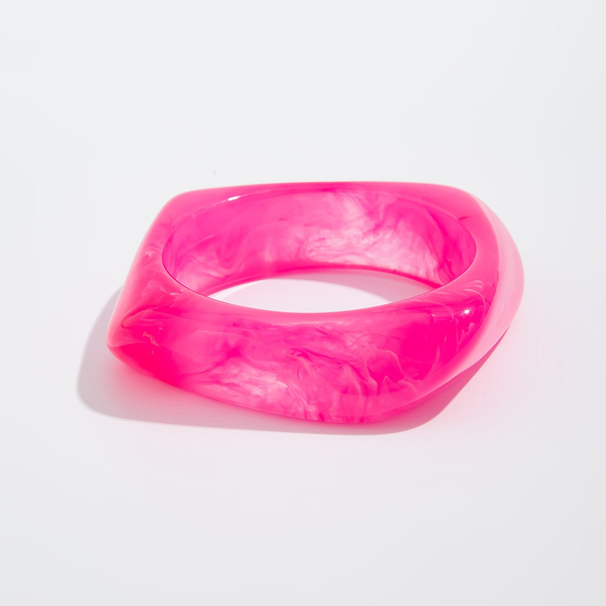 Classy Translucent Geometric Acrylic Bangle