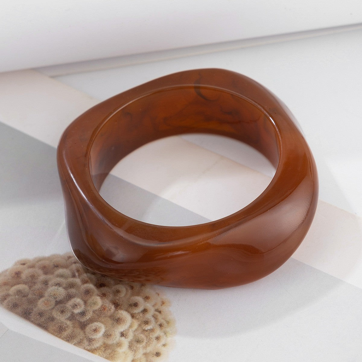Classy Translucent Geometric Acrylic Bangle