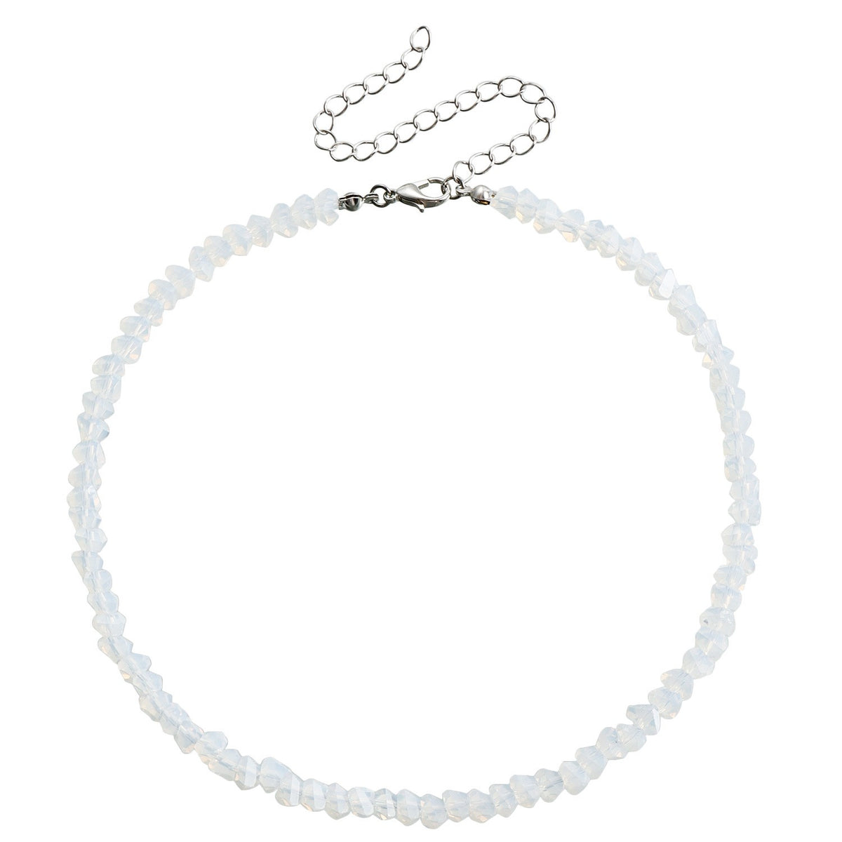 Classy Black Crystal Chip Choker Necklace