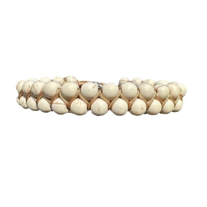 Boho Woven Multi-Stone Wrap Bracelet