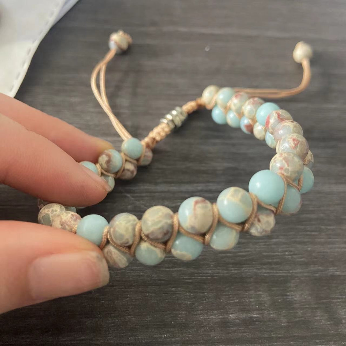 Boho Woven Multi-Stone Wrap Bracelet