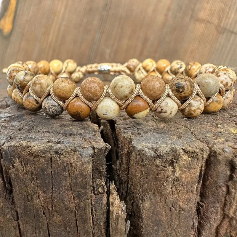 Boho Woven Multi-Stone Wrap Bracelet