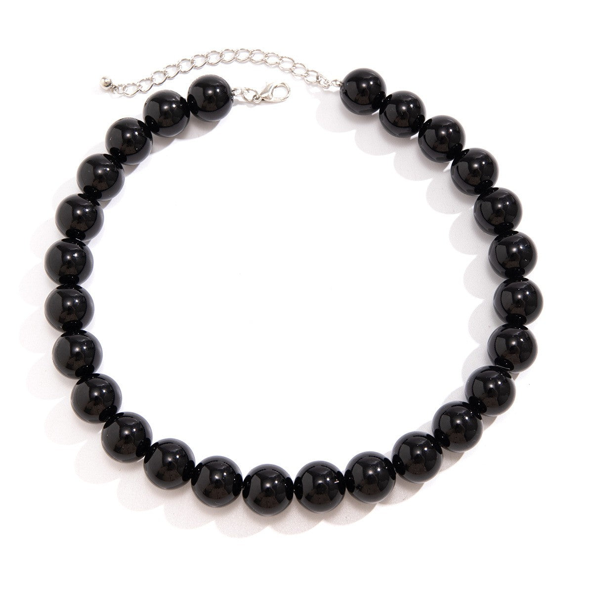 Statement Red Acrylic Bead Collar Necklace