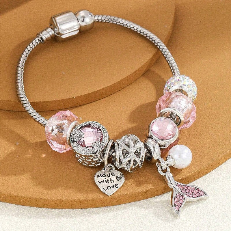 Romantic Mermaid Tail Charm Bracelet
