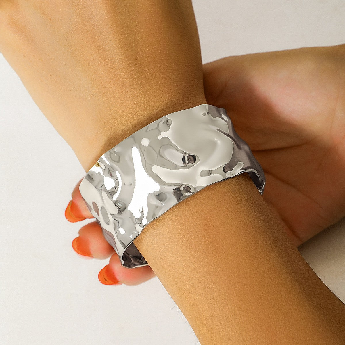 Classy Molten Texture Cuff Bracelet
