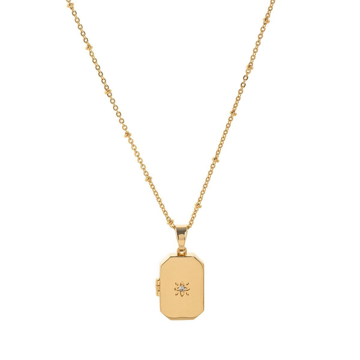 18k Romantic Floral Heart Locket Necklace