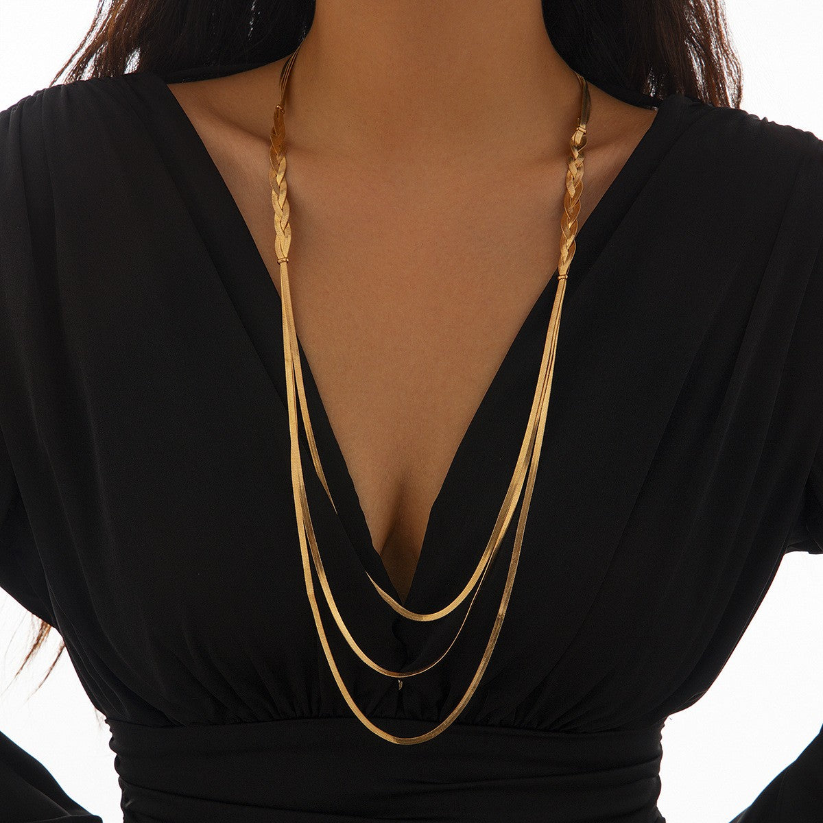Classy Multi-Layer Snake Chain Necklace