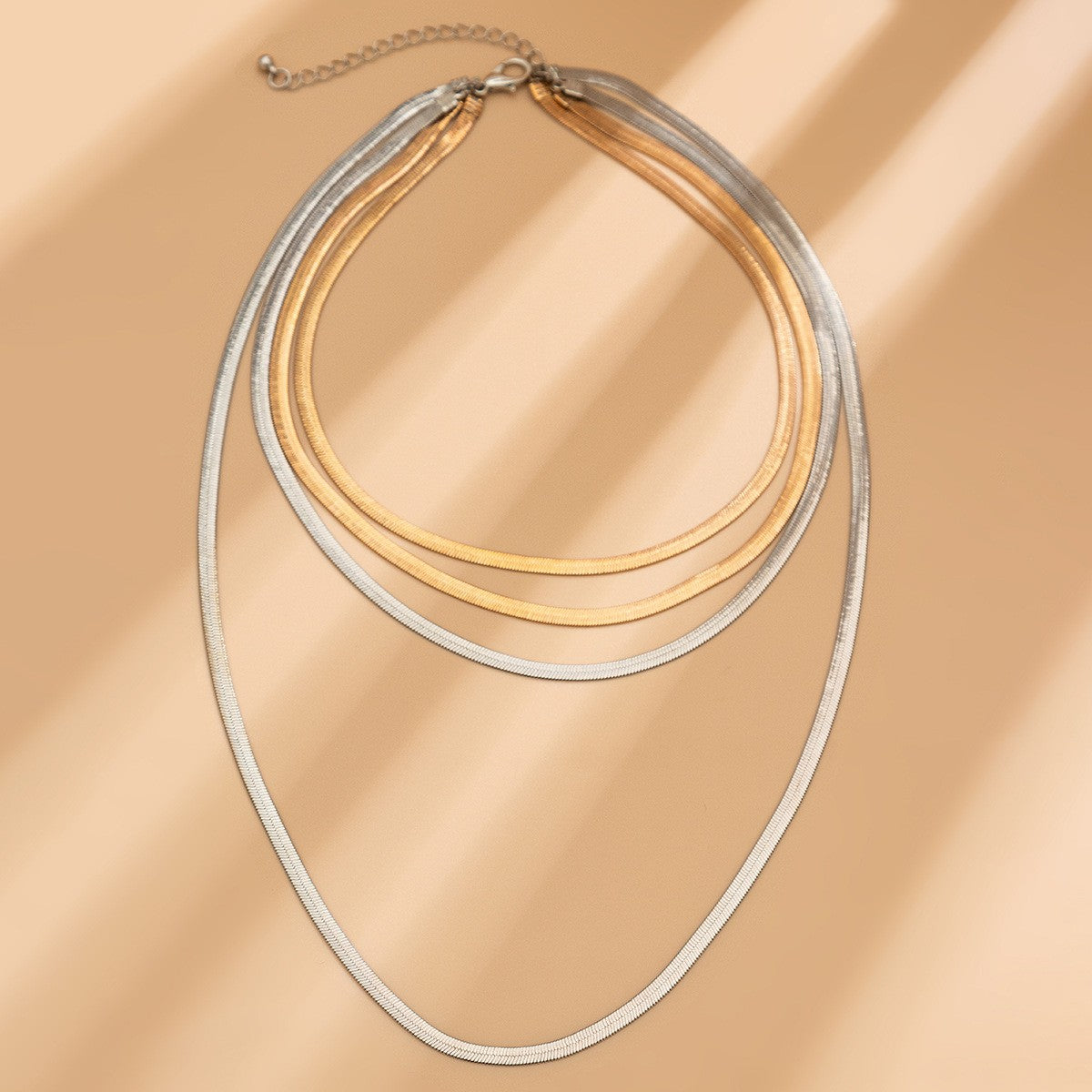 Classy Multi-Layer Snake Chain Necklace