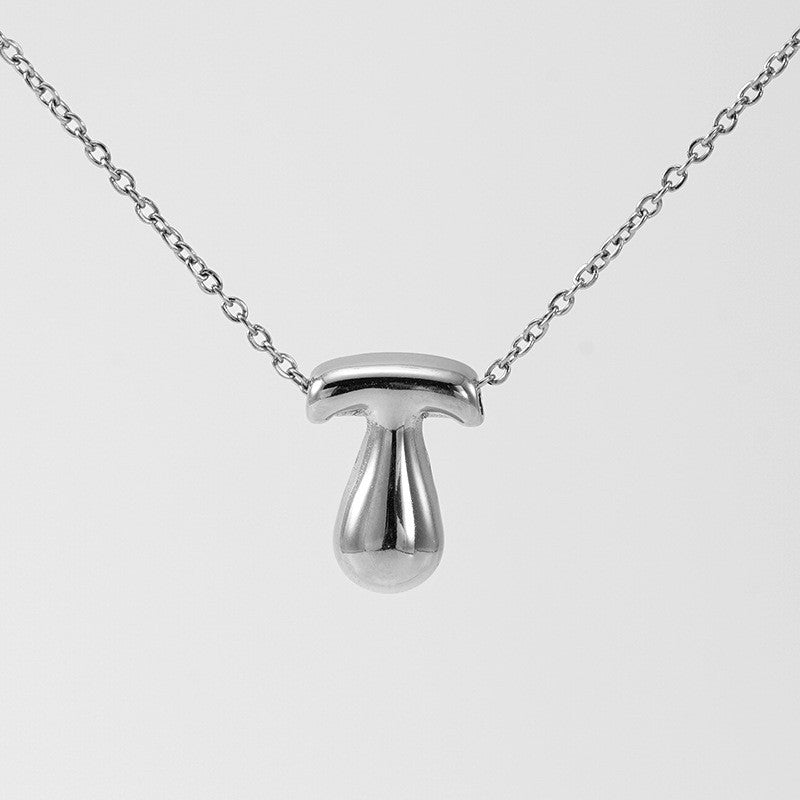 18k Dainty Bubble Letter Initial Necklace
