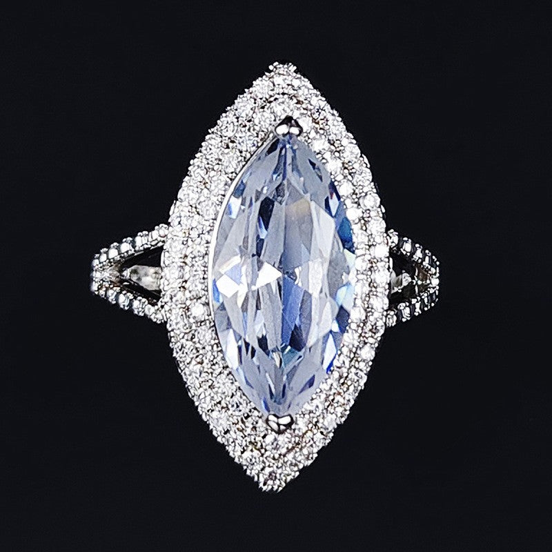 Classy Marquise Halo Statement Ring