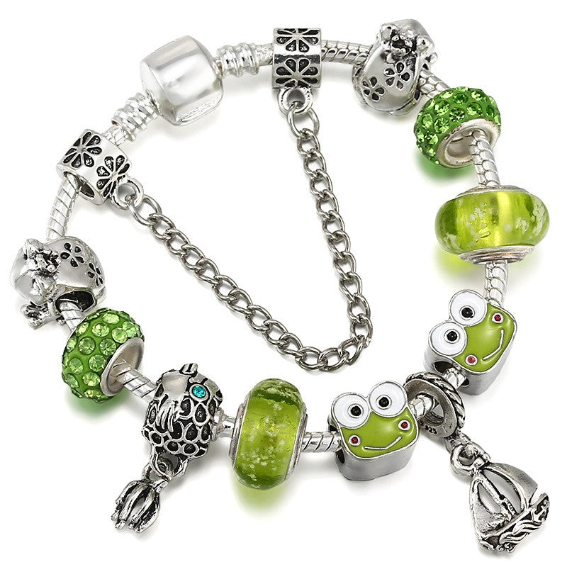 Playful Colorful Bead Charm Bracelet