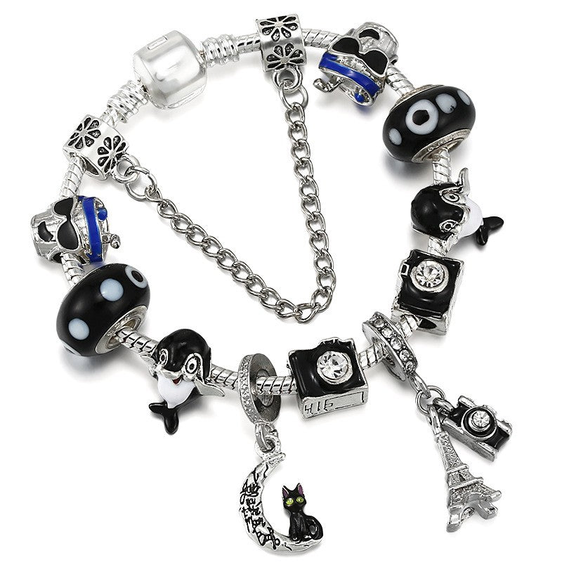 Playful Colorful Bead Charm Bracelet
