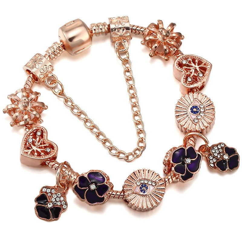 Playful Colorful Bead Charm Bracelet