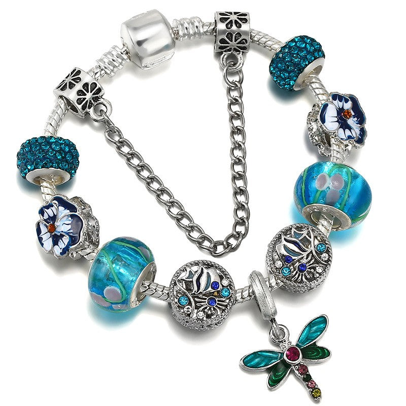 Playful Colorful Bead Charm Bracelet