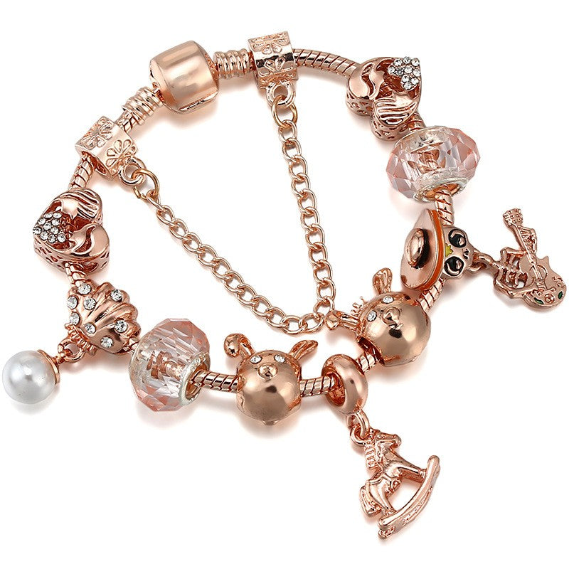 Playful Colorful Bead Charm Bracelet