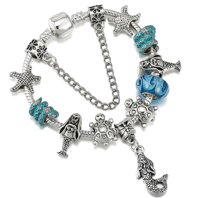Playful Colorful Bead Charm Bracelet