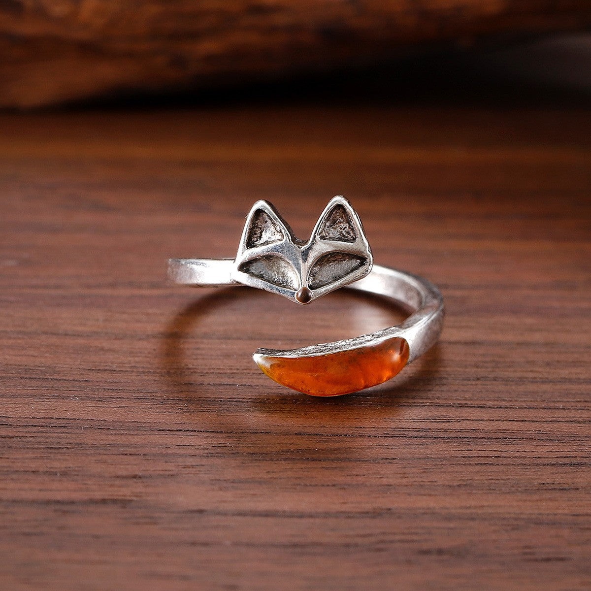 Adjustable Dainty Fox Ring