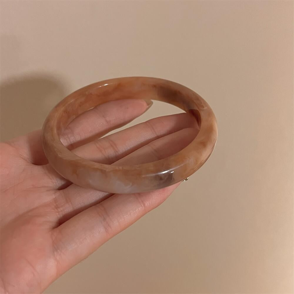 Classy Marbled Geometric Resin Bangle