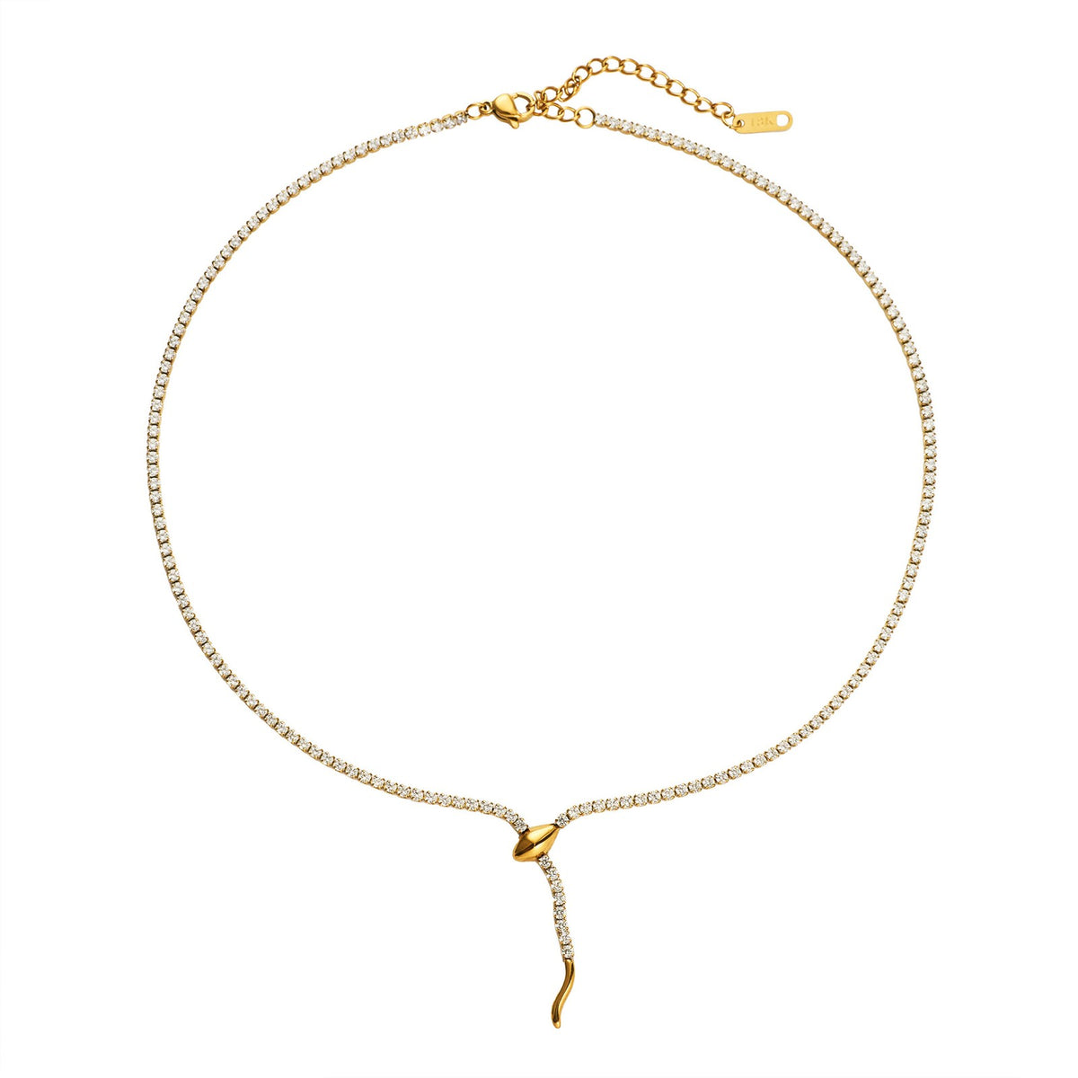 Classy Vintage Serpent Tennis Necklace
