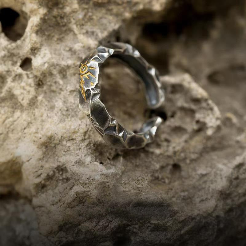 2pc Boho Textured Sun Ring Set
