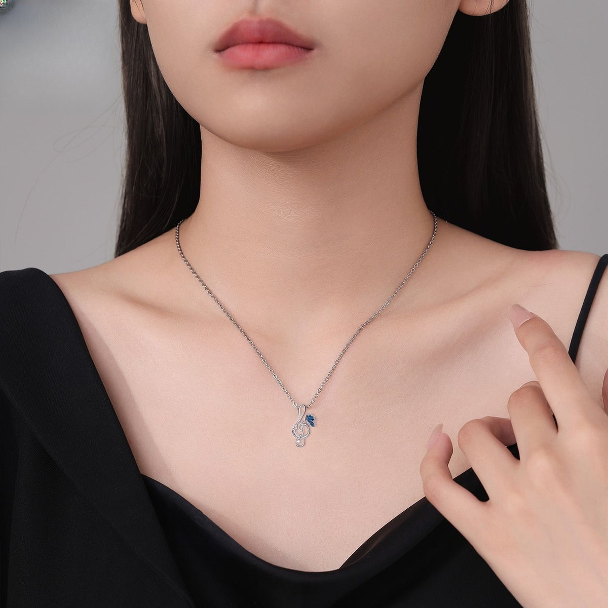 Dainty Musical Note Butterfly Necklace