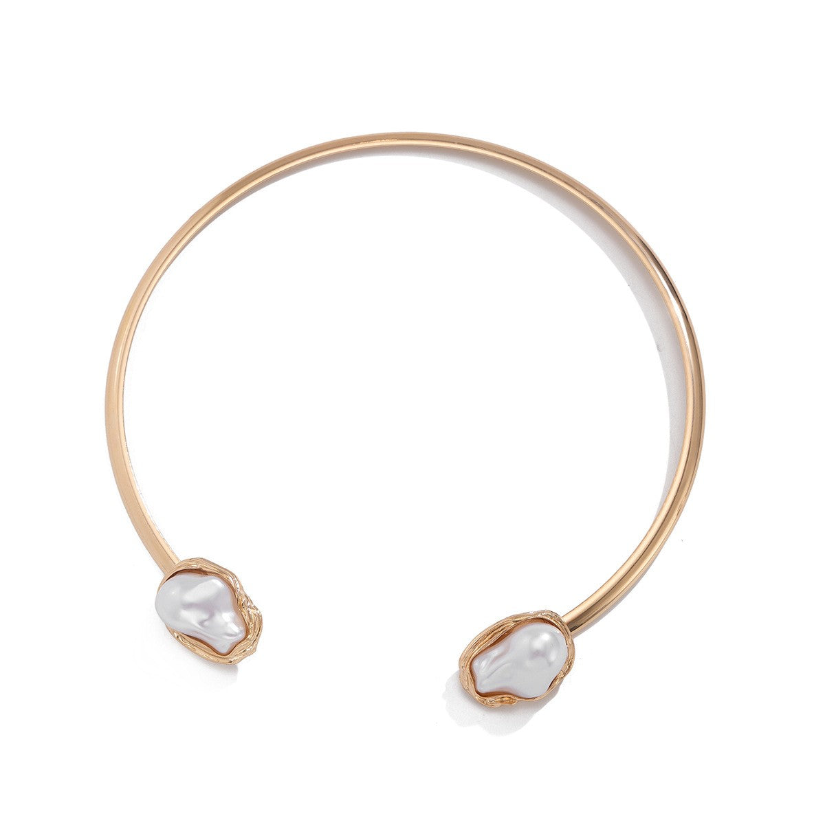 Classy Faux Pearl Collar Necklace, Bracelet & Ring Set