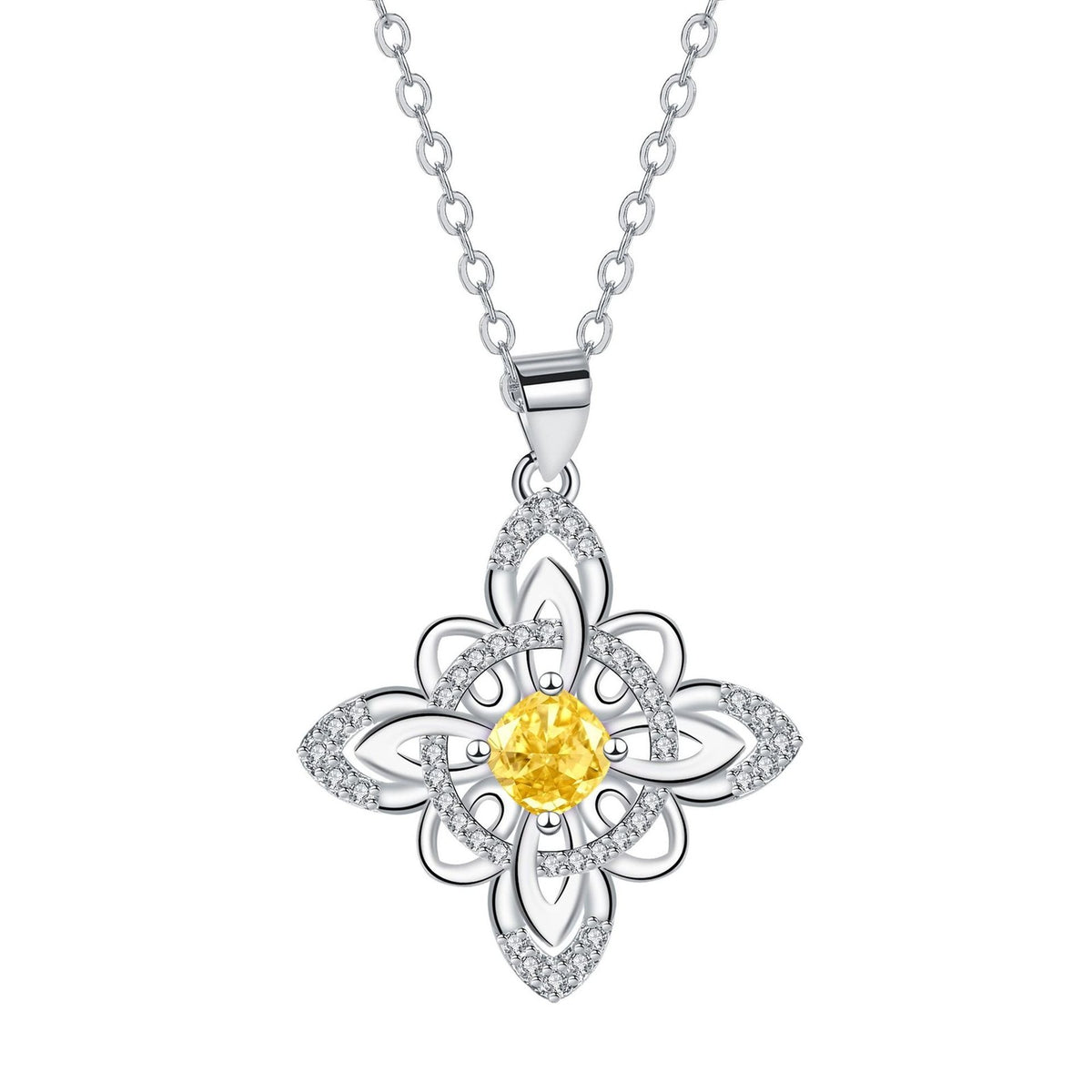 Elegant Celtic Knot Birthstone Necklace