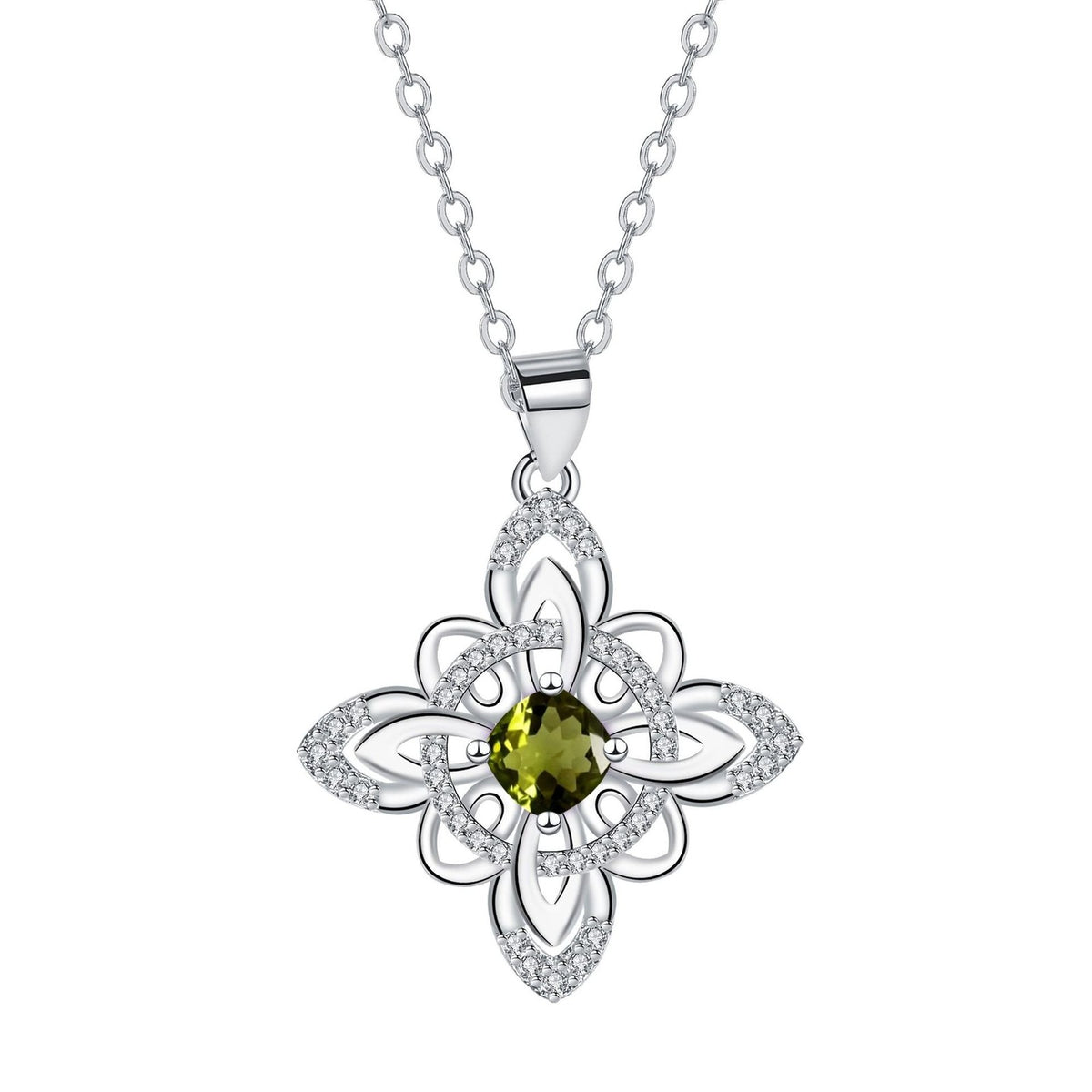 Elegant Celtic Knot Birthstone Necklace