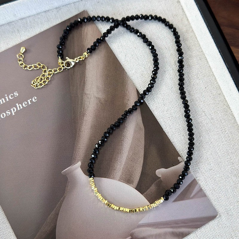 Dainty Red Crystal Pearl Necklace