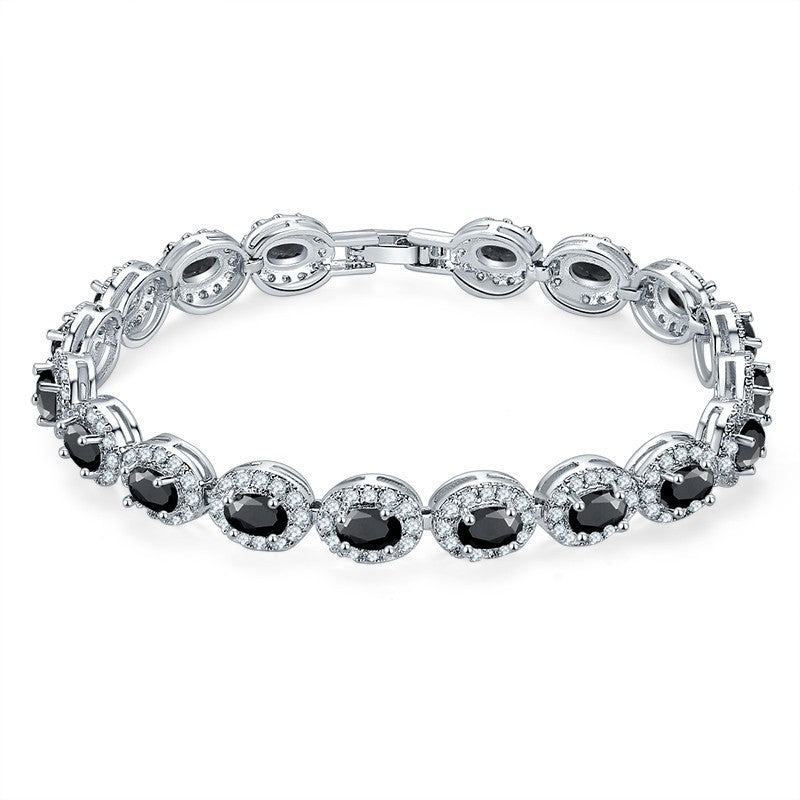 Classy Multicolor Oval Halo Bracelet